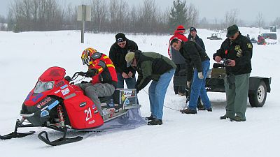 Photos of Electric Snow sled Drawbar Pull Test