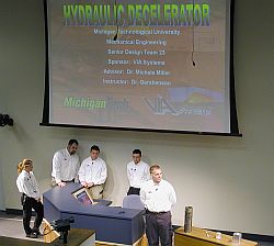 Senior design teams also have to produce their own promotional presentations